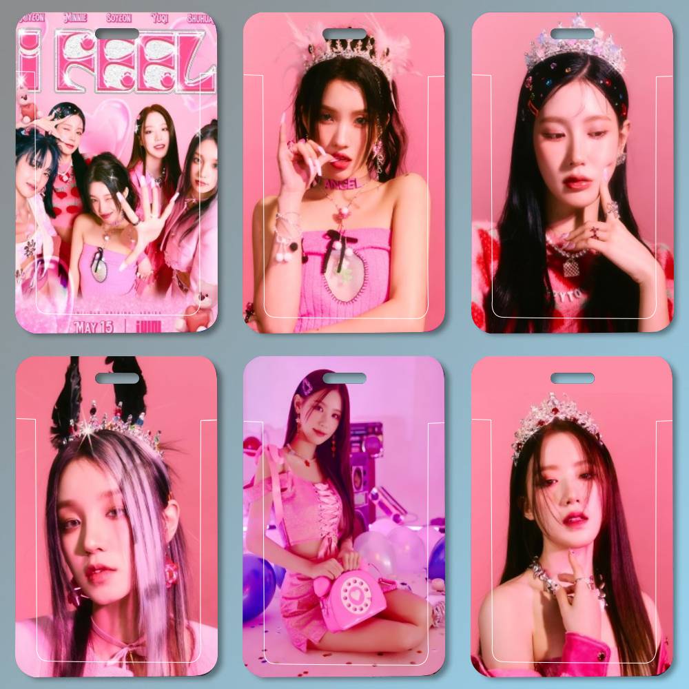 Leather Work For Kids - حامل بطاقة هوية Kpop GIDLE (G)I-DLE