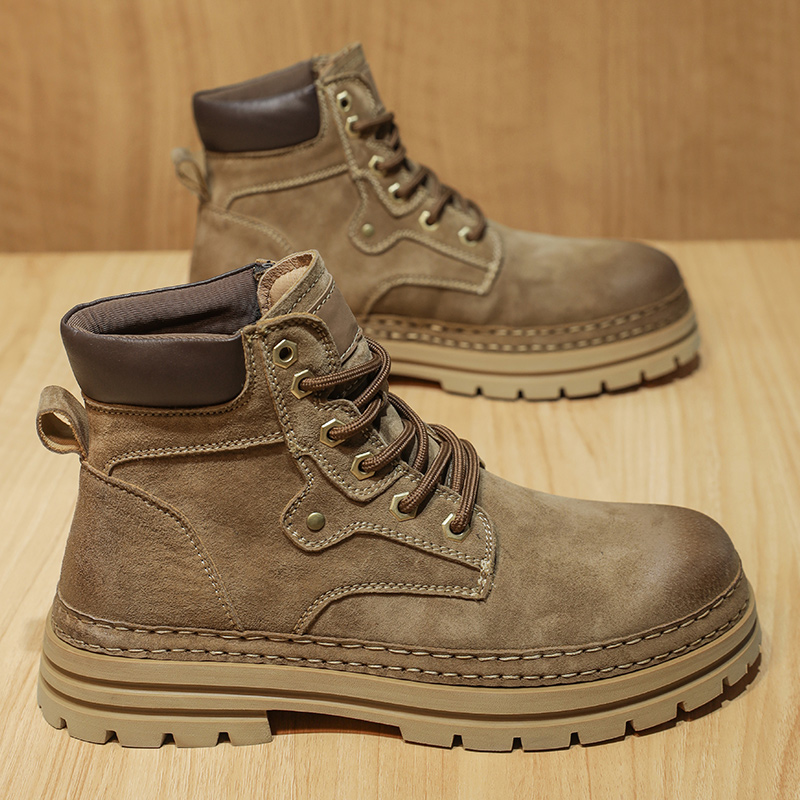 Leatherwork Boots - أحذية رجالية عصرية للربيع ذات نعل