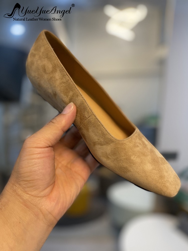 Leather Work For Kids - أحذية نسائية أنيقة للمكتب بمقدمة مربعة