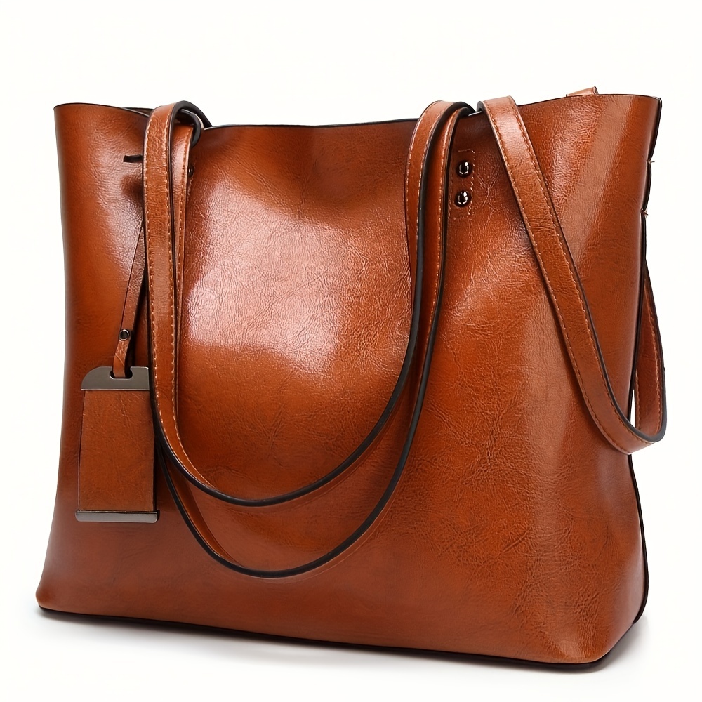 Leatherworking Classic - حقيبة يد جلدية كلاسيكية كلاسيكية للنساء