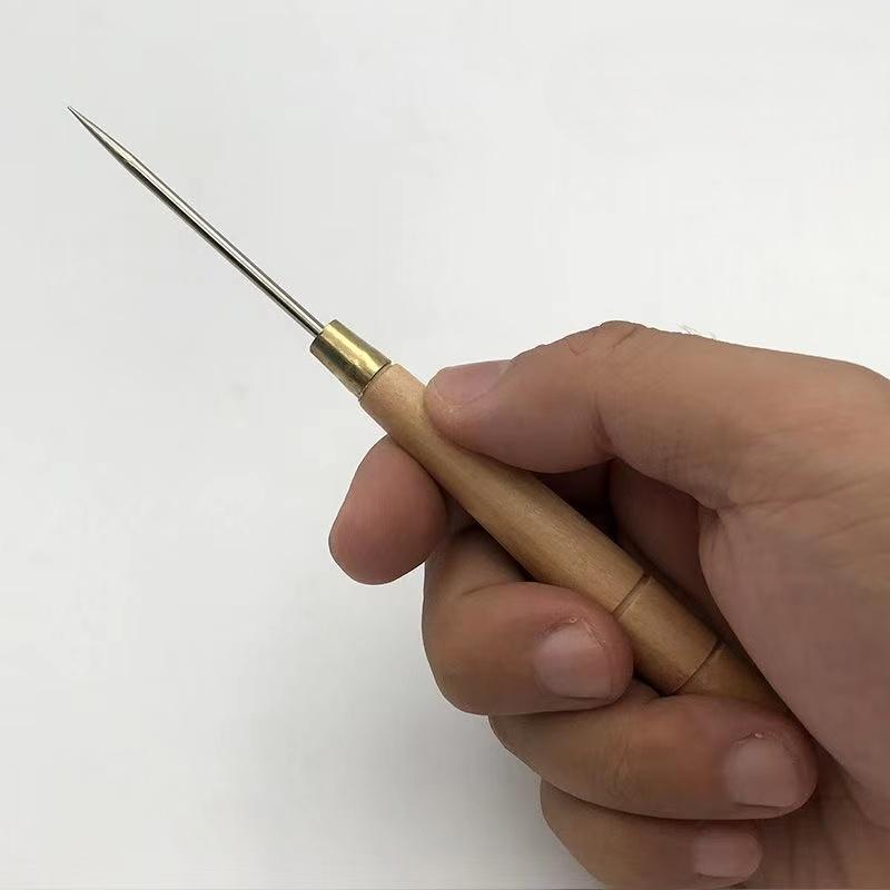 3 قطعة مقبض خشبي Awl أداة الجل - مراجعة Leatherwork Awl وسعره