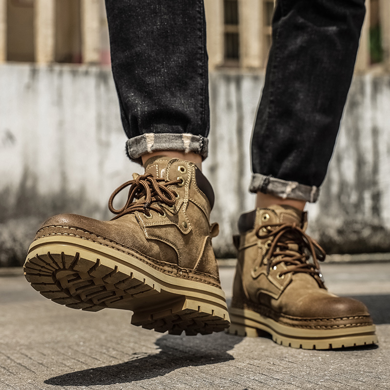 أحذية رجالية عصرية للربيع ذات  - مراجعة Leatherwork Boots وسعره