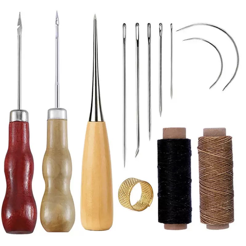 13 قطعة مجموعة الخياطة الجلدية - مراجعة Leatherwork Awl وسعره
