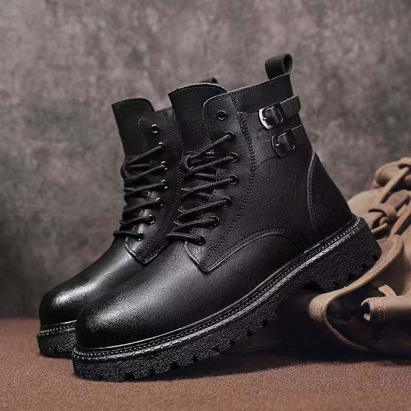 الرجال الخريف الشتاء حجم كبير  - مراجعة Leatherwork Boots وسعره