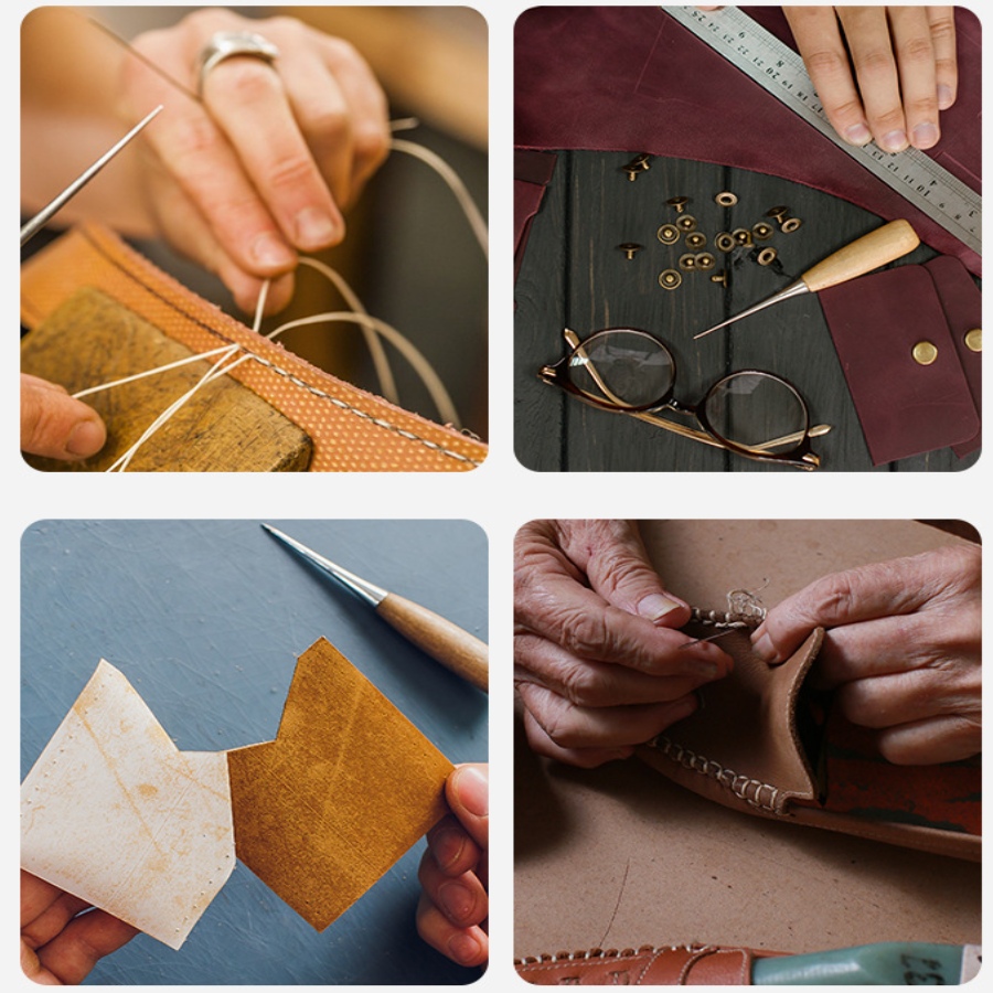 قطعتان من أداة خياطة يدوية للج - مراجعة Leatherwork Awl وسعره