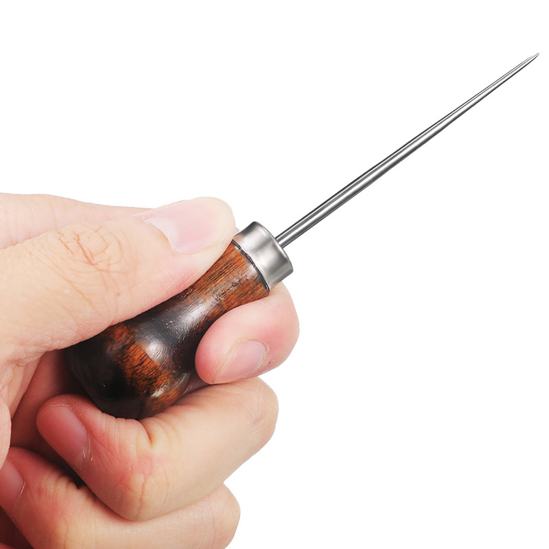 دائم المهنية الجلود الخشب مقبض - مراجعة Leatherwork Awl وسعره
