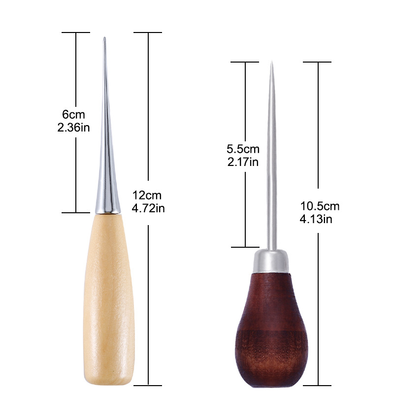دائم المهنية الجلود الخشب مقبض - مراجعة Leatherwork Awl وسعره